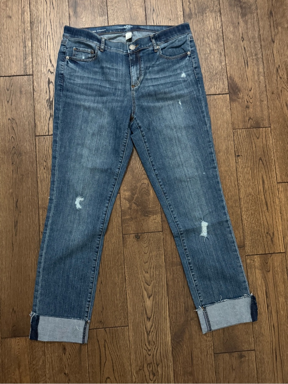LOFT Distressed Cuffed Women’s Straight Jeans